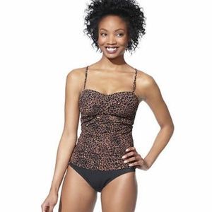 Large animal print tankini (Spanx by Sara Blakely)